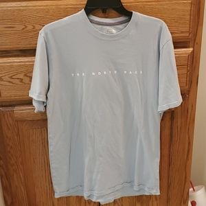 North Face Logo T Shirt Baby Blue